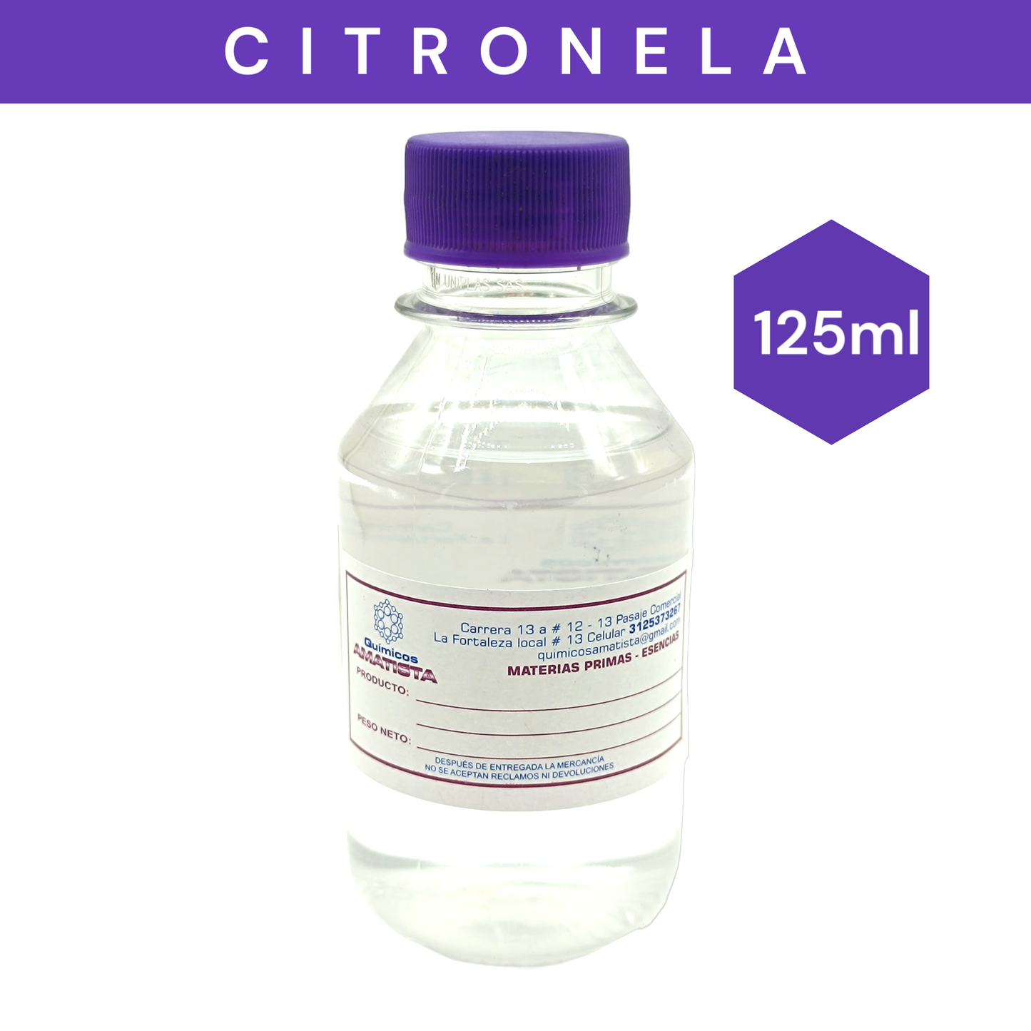 Fragancias Hidrosolubles (CITRONELA)